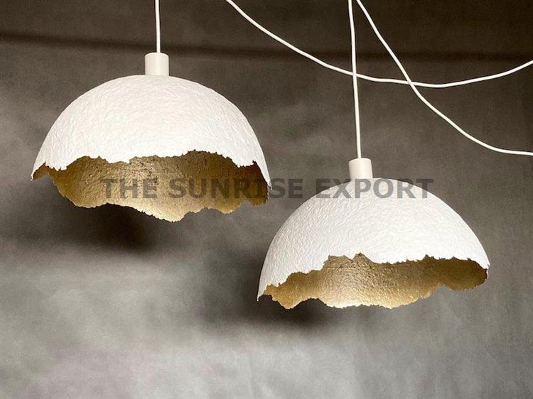 HALF BALL PENDENT PAPER MACHE LAMP